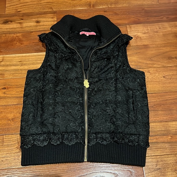 Manouch black lace vest ladies size M ! - Picture 10 of 10